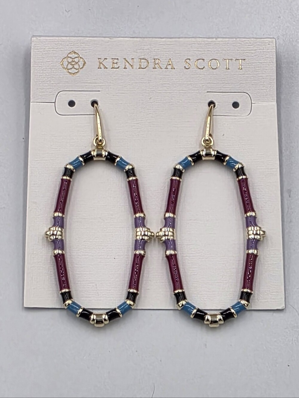 Kendra Scott Essie Open Frame Earrings in the Orchid Mix‎ colorway New